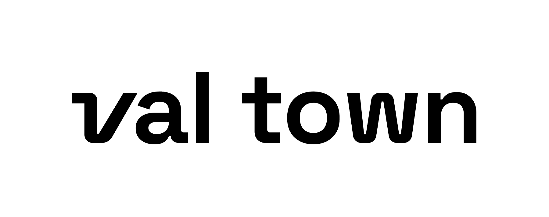 val town logotype on white