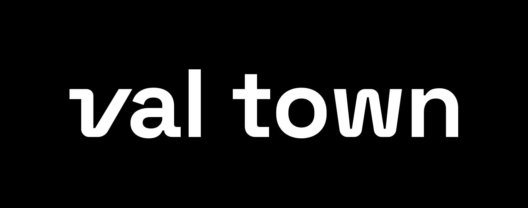 val town logotype on black